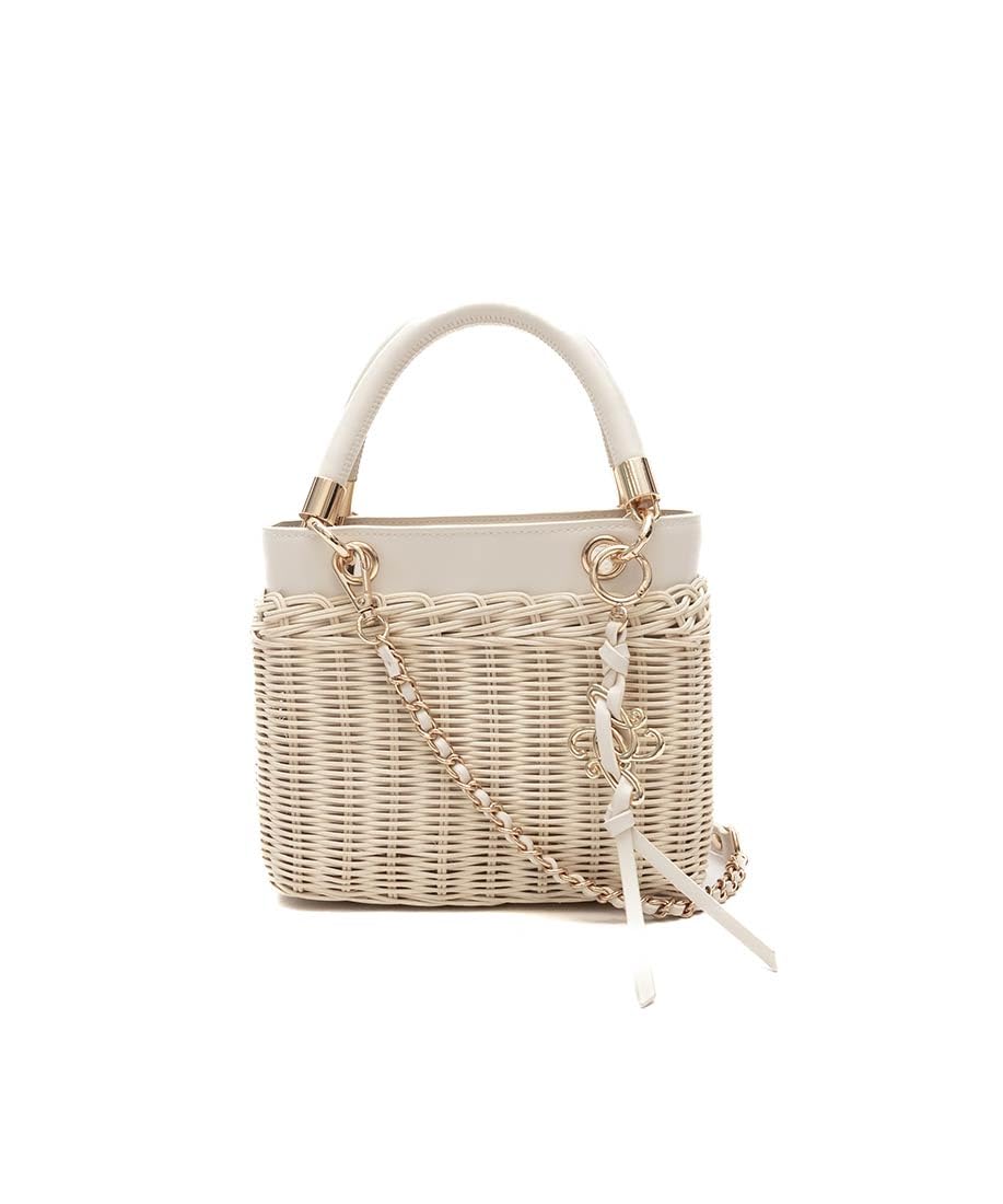 

Rattan Square Handbag for Women FB35222 Ivory [Randa] 2-way слонова кістка