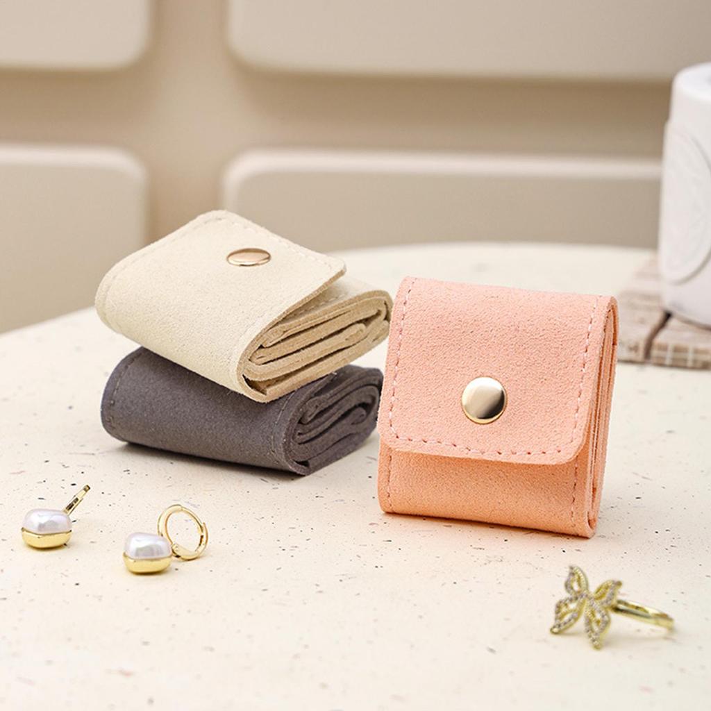Jewelry Travel Bag Folding Jewelry Organizer Travel Case Women Girls Compact Container Magnetic Closure for Rings Earrings