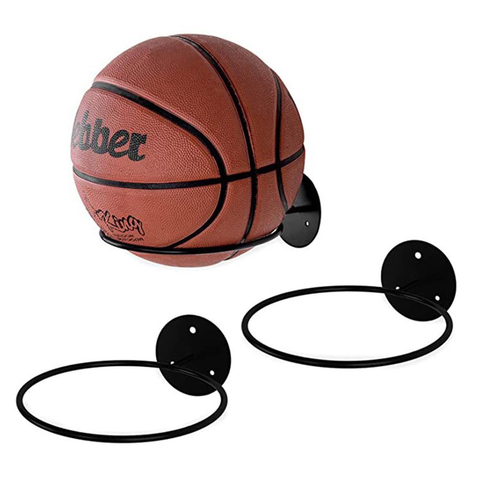 

Настенный держатель для хранения и демонстрации мячей для футбола, баскетбола и регби (Набор из 3 шт.)