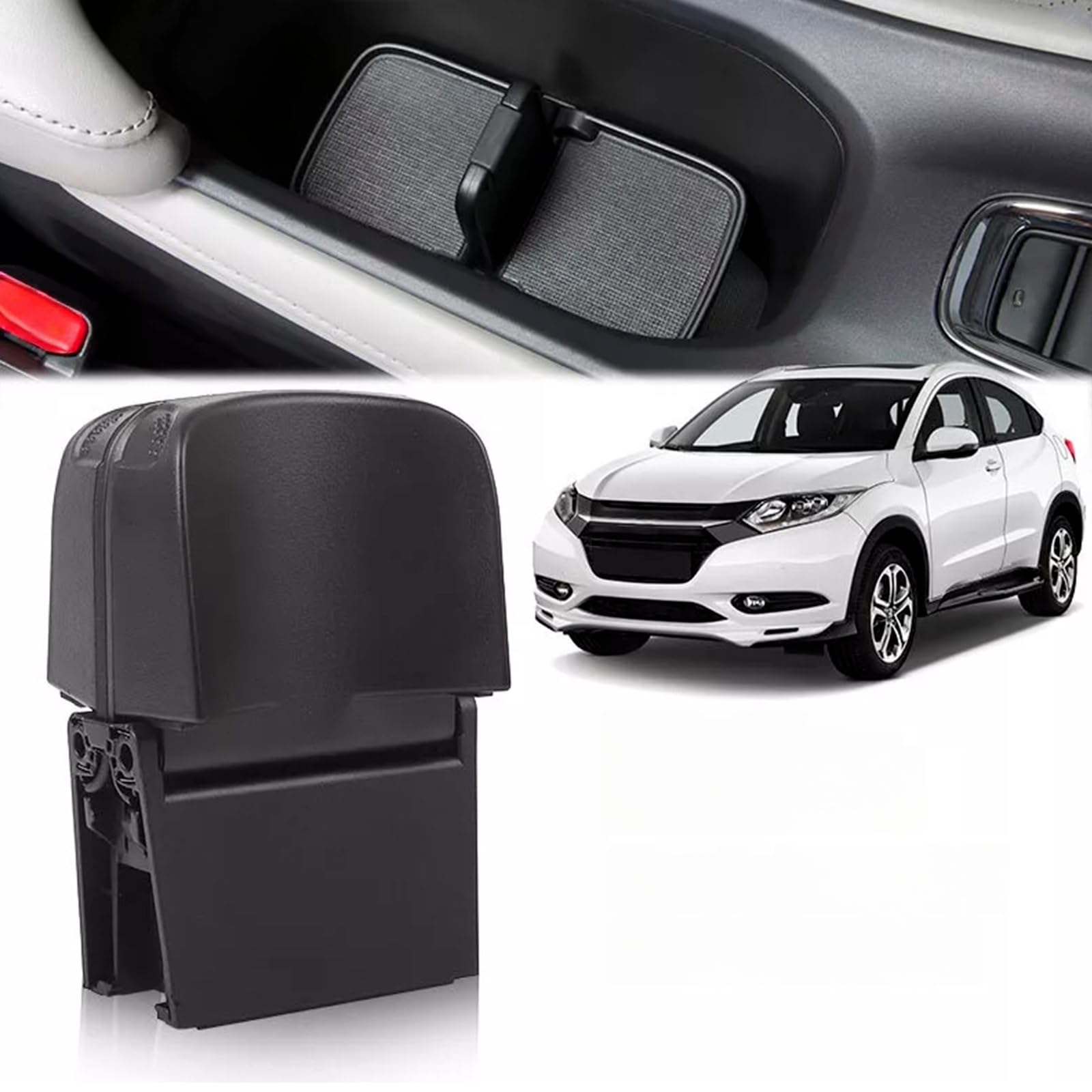 Bruce Shark Center Console for Honda Custom Storage Interior Center Hidden Storage & Stepwagon/Vezel RU1/RU2 (Vehicle-Specific Design) - Parts, чёрный