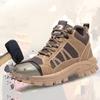 Plus Size Men's Casual Steel Toe Covers Work Safety Boots Breathable Worker Shoes Tooling Security Ankle Botas Protect Footwear