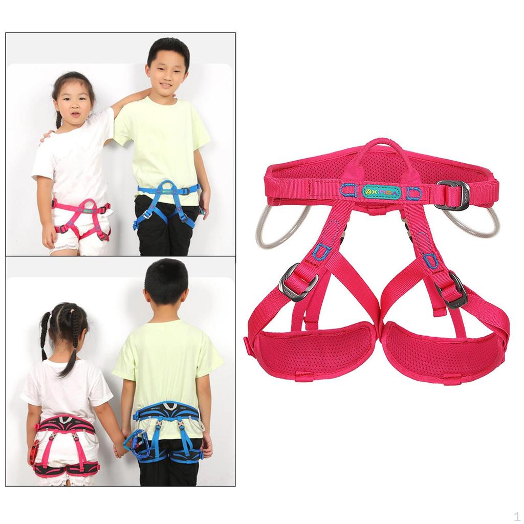 Child Climbing Harness, Waist Thicken Half Body Harness for Mountaineering Rock Tree