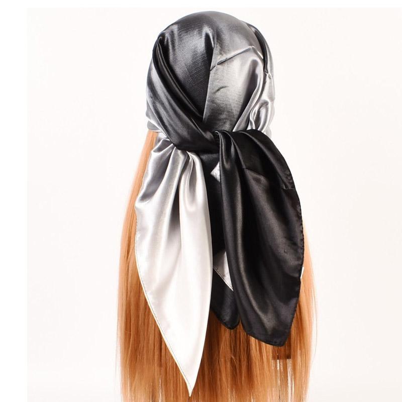 Silk Head Scarf Women Luxury Fashion Hair Scarves Summer Foulard Femme Satin Shawl Kerchief Girls Square Headscarf Bandana Cheve