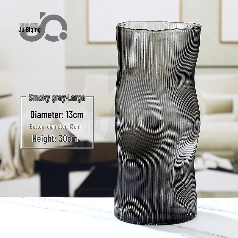 Nordic Clear Glass Vase for Lucky Bamboo - Stylish Living Room Decor & Floral Arrangements