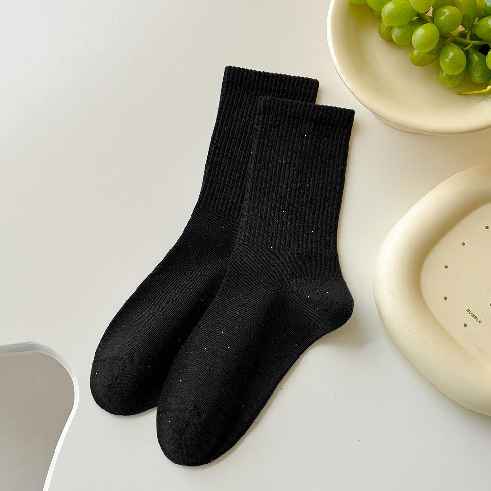 

Женские модные гольфы до середины икры, универсальные, студенческие, бесшовные, длинные, для весны и осени 1 pair чёрный