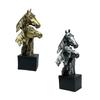 Horse Head Statue Figurine Resin Bust Horse Animal Sculpture for Cabinet Office Shelf Living Room Decor