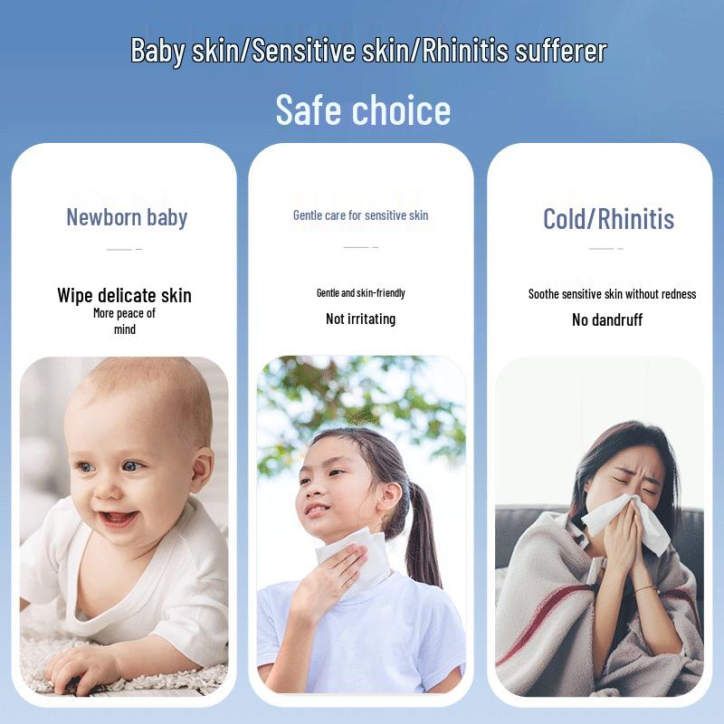 Zhihu Moisturizing 4-Ply Cream Facial Tissues, Baby Safe