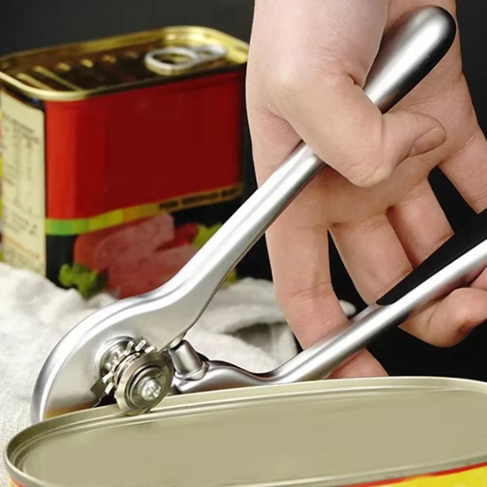 Non-slip Handle Manual Can Opener Comfortable Grip Bottle Opener Canned Luncheon Meat