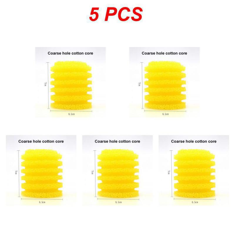 1~10PCS Fish Tank Sponge Universal Reusable Simple Operation Round Yellow Aquarium Filter Foam Filter Sponge Avoid Blockages