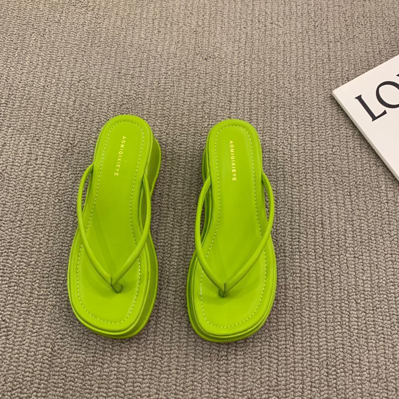 Thick-soled Flip-flops Shoes Women's Shoes Wear 2025 New Summer Spice Girl Fashion Fairy Style Sandals Slippers