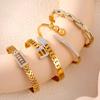 Elegant Cross-Border Full Diamond Titanium Steel Bracelet: Fashionable Hollow Chain Design