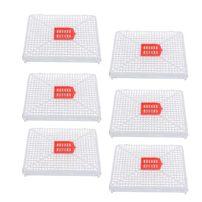 6pcs Plastic Square Buckle Queen Bee Cage Beekeeping Cage for Artificial Swarming Introduction of
