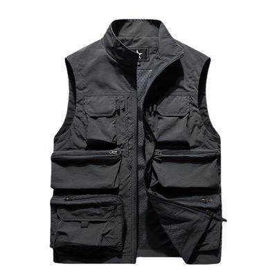 Arbeitsweste Herren Dünne Multi-Taschen-Outdoor-Angel-Taktikweste Jacke