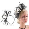 Natural Feather And Mesh Hair Accessory For Weddings Parties Comfortable Secure Fit Elegant Dance Headpiece