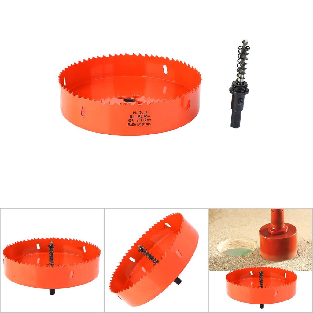 M42 Bimetalová děrovací pila Děrovací pilový kotouč Vrtací bit pro plech Dřevo Plast(160 mm)