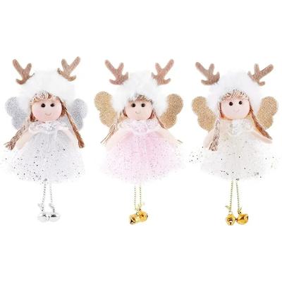 Weihnachtsbaum Plüsch Ornamente Hängender Engel Weihnachtsbaum Tür Wandbehang Dekoration Haus Ornamente Engel Puppe Spielzeug