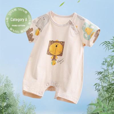 Categoria A Tutina Estiva per Neonati – Puro Cotone, Pigiama Leggero per Neonati, Monopezzo per Gattonare, Perfetto per il Clima Caldo.