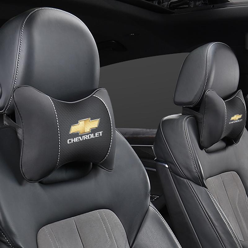 Car Seat Headrest Neck Pillow Auto Interior Accessories For Chevrolet Spark Captiva Cruze Tracker Orlando Trax Epica sticker