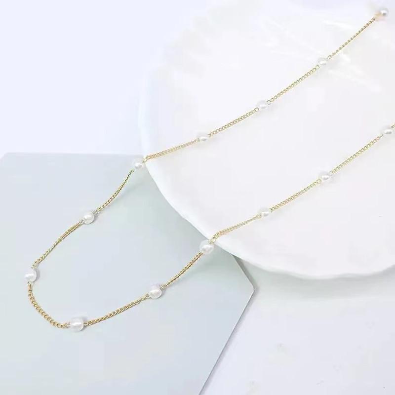 Fashion Pearl Collarbone Chain Choker Jewelry Accessories Women, Exquisite White Pearl Necklace