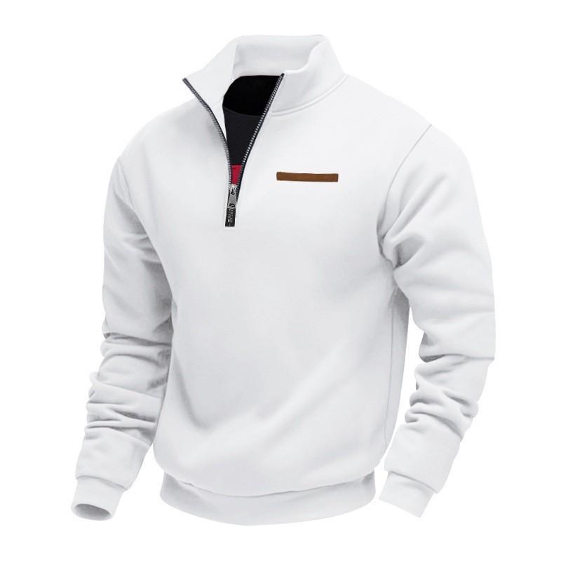 Urbaner Stil Sweatshirt mit Fleece-Futter für Herren in entspannter Passform für Frühling Herbst