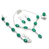 Natural Malachite Gemstone 925 Sterling Silver Jewelry Necklace 18" ASN-6055
