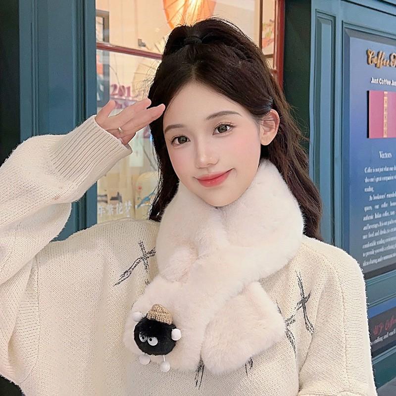 Soft Fleece Winter Scarf Men Women Warm Breathable Stylish Plain Printed Neck Wrap In Multiple Colors
