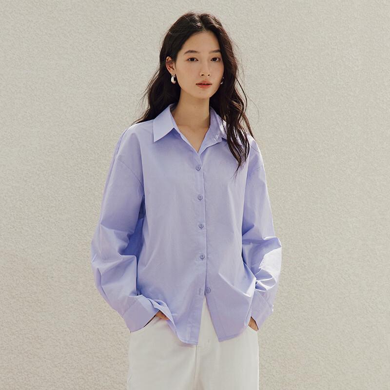 Inman Women's French Style Loose Poplin Long-Sleeve Shirt