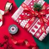 5yards 25mm Christmas Ribbon Printing Ployester Ribbon For Handmade Bow Christmas Decorations DIY Gift Wrapping