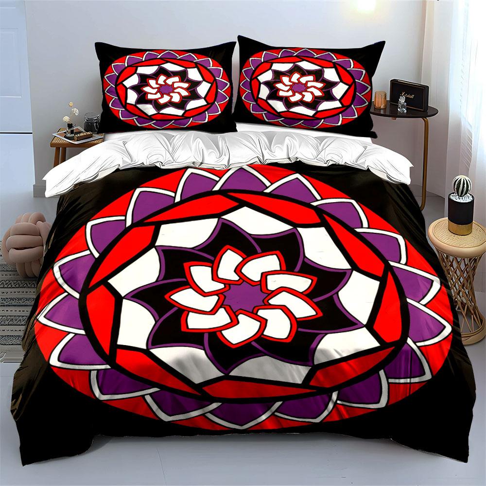 "Mandala Pattern Decorative Set" Soft Skin-Friendly Bedding Set Includes 1 Duvet Cover And 2 Pillowcase Gift