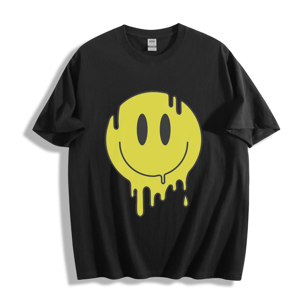 

Melting Smiley Face T-Shirt - Bold Psychedelic Design Unisex Tee 2XL
