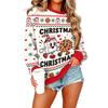 Women's Casual Halloween Print Long Sleeve Round Neck Top for Festive Fall Wear