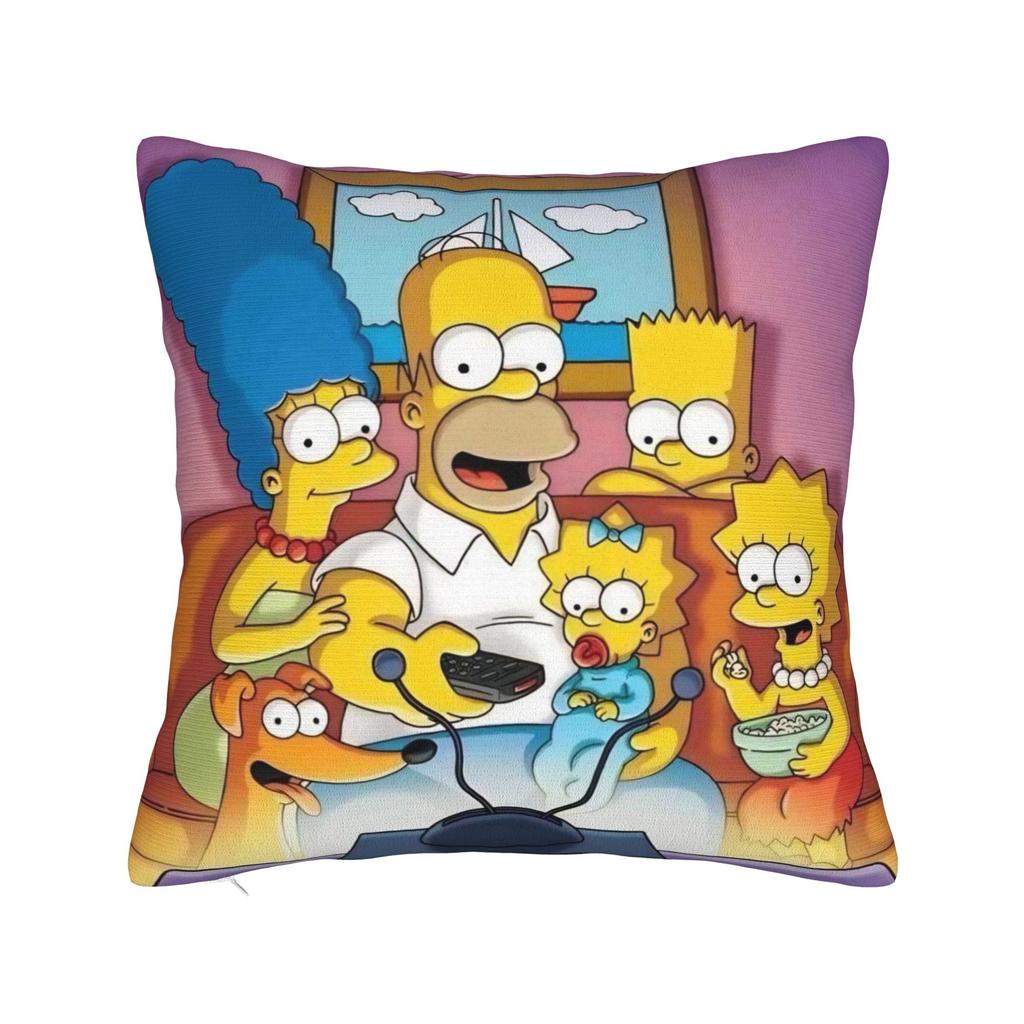 Anime S-Simpsonss Cartoon Pillow Cover Accessories Soft Cushion Cover Gift Throw Pillow Case Cover Home Multiple Sizes
