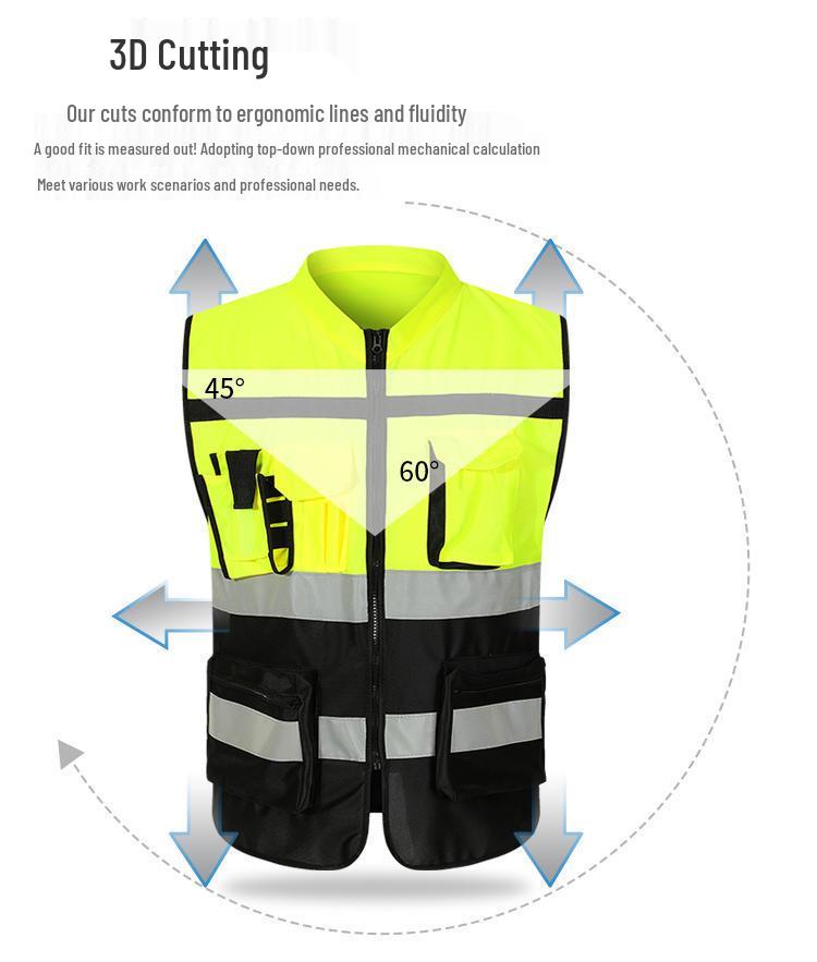 Reflective Safety Vest for Traffic, Construction, and Riding