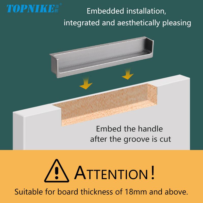 Embedded Concealed Pulls Handles White Wardrobe Doors Handles Black Cabinets Pulls Gray Drawers Pulls Recessed Finger Pulls