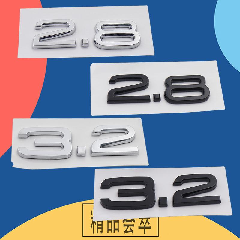 3D Premium 2.4 2.8 3.2 3.6 4.2 4.6 Logo Sticker Tail Bumper Badge Auto Rear Trunk Emblem Accessories