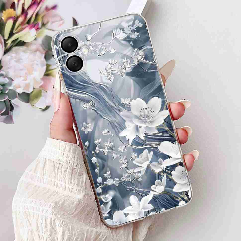 For Samsung Galaxy A06 Case A065F A065M Fashion Girls Flowers Soft Silicone Back Cover For Samsung A06 A05 SamsungA05 Case