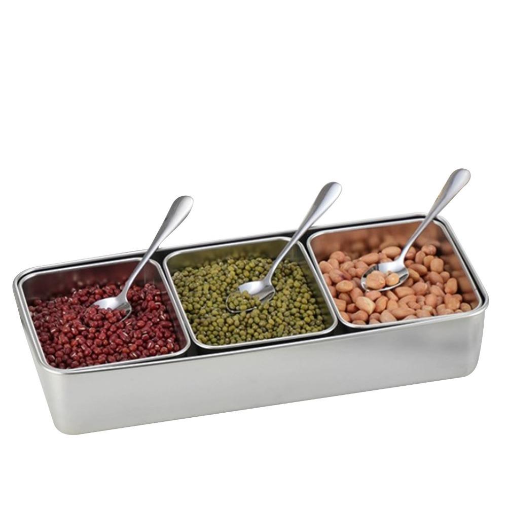 MultiFunction Seasoning Box with Lid and Spoons Seasoning Jar  Safe Storage