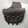 Beautiful Western Leather Plain Saddle Bag with Steel Hardware for Horse.