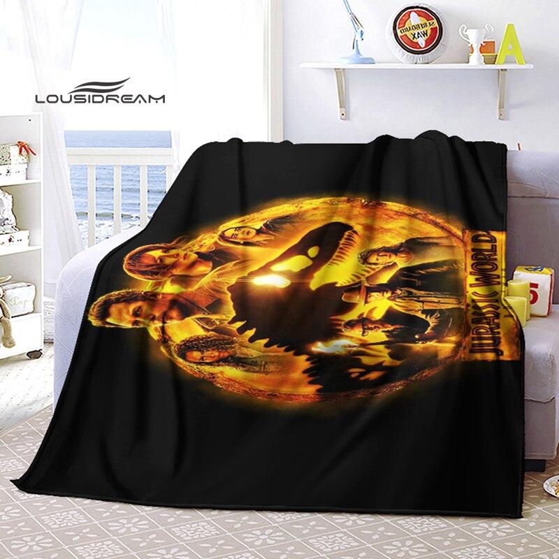 Jurassic Park Blankets for Beds Home Travel Adult Flannel Blanket for Couch Bed Living Room Sofa Child Keep Warm King Size