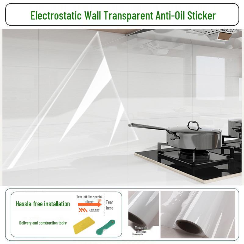 Eco-Friendly Kitchen Anti-Oil Stickers: Self-Adhesive, Waterproof, Heat-Resistant Tile and Stove Top Renovation Wallpaper.