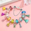 Colors Enamel Disney Princess Dress Charms Pulseiras for Girls Colorful Glass Beads Bracelets&Bangles Women Cartoon Skirt Dangle