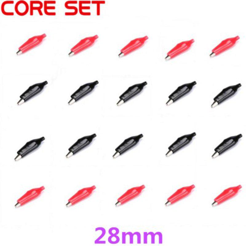 20pcs Metal Car Battery Clips Crocodile Alligator Test Clamps 28mm Red&Black E1 20pcs Metal Car Battery Clips Crocodile Alligator Test Clamps 28mm Red&Black E1
