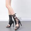 Summer Gladiator Heel Sandals for Women Fashion Open Toe Lace-Up Stilettos Elegant Ladies Side Zipper Wedding Party Shoes