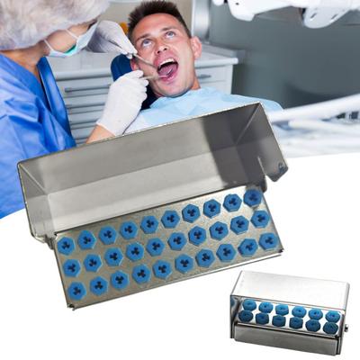 8/12/30 Holes Dental Bur Autoclavable Case Organizer with Cover Bur Holder Tips Sterilization Box Block Case Instrument Storage Stand Disinfection Box