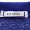 Yves Saint Laurent 90s Old Short Sleeve Polo Shirt M Blue Kanoko Fabric Women Used