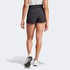 adidas Pacer Material Iteration Solid Color Logo Elastic Waist Sports Shorts Women Shorts Black IQ2634