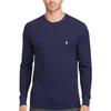 Polo FW25 Embroidered Pony Crew Neck Waffle Long Sleeve T-Shirt Men Tops 710767967-003