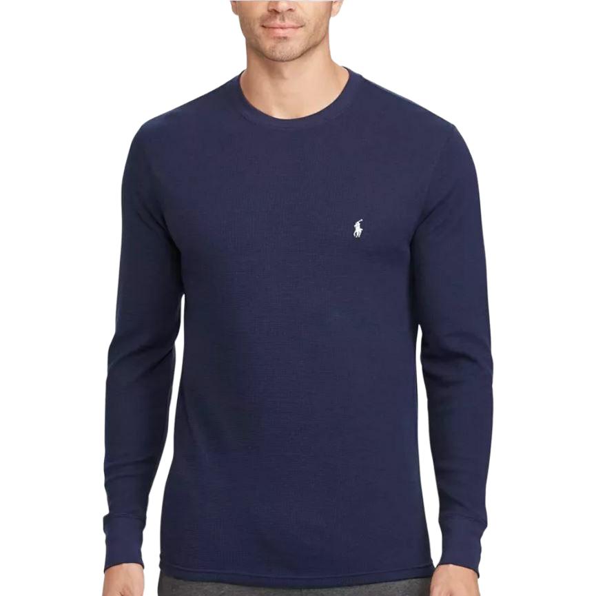 

Polo Ralph Lauren FW25 Embroidered Pony Crew Neck Waffle Long Sleeve T-Shirt Men Tops 710767967-003 L