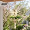 Small Herbaceous Plant Container Ballet Dancer & Mermaid Hanging Planter, Resin Shell-Shaped Flower Pot with Metal Chains, Lightweight Basket