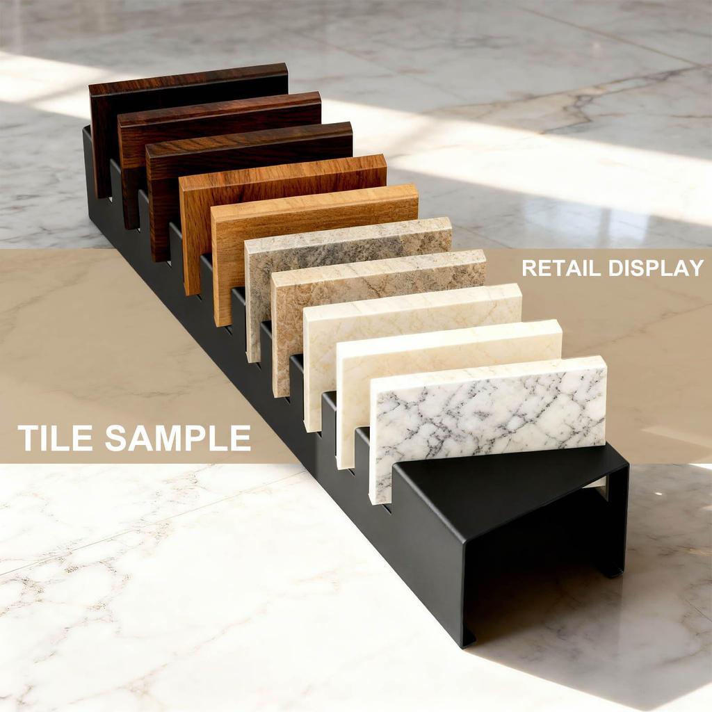 Stone, Glass, Porcelain, Quartz Sample Display Rack & Color Card Holder